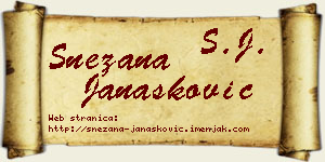 Snežana Janašković vizit kartica